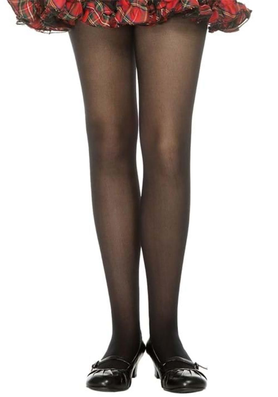 Black Opaque Tights for Girls