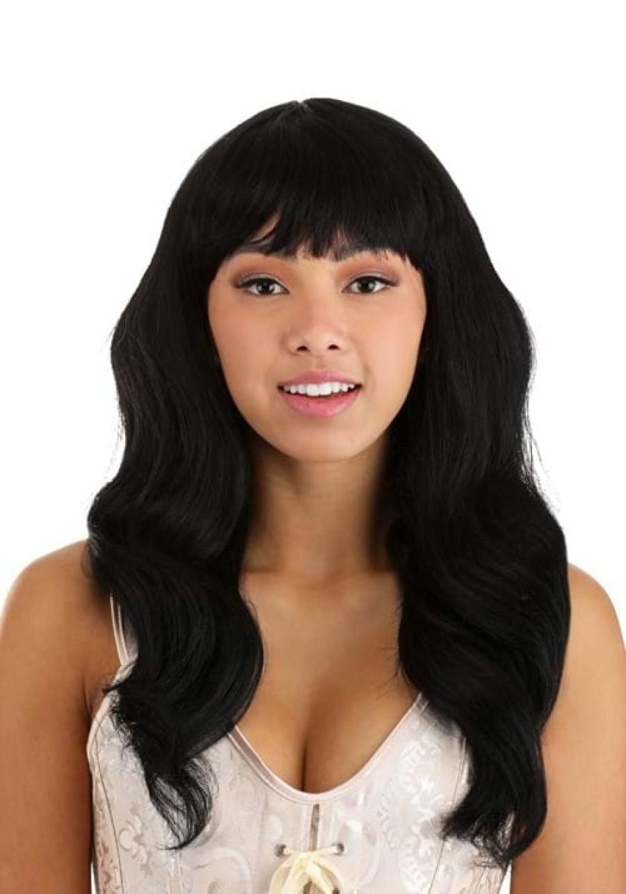 Deep Black Full Wavy Wig for Women