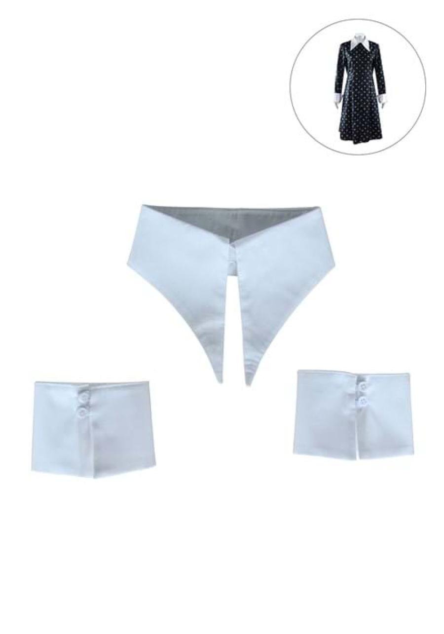 White Collar and Cuff Costume Set
