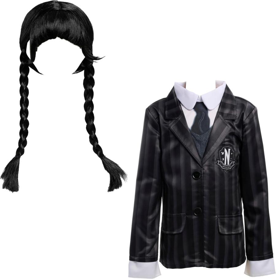 Wednesday Dress Up Set, 2-Pieces, Nevermore Academy Uniform, Dress Up and Pretend Play, Kids Toys for Ages 3 Up by Just Play